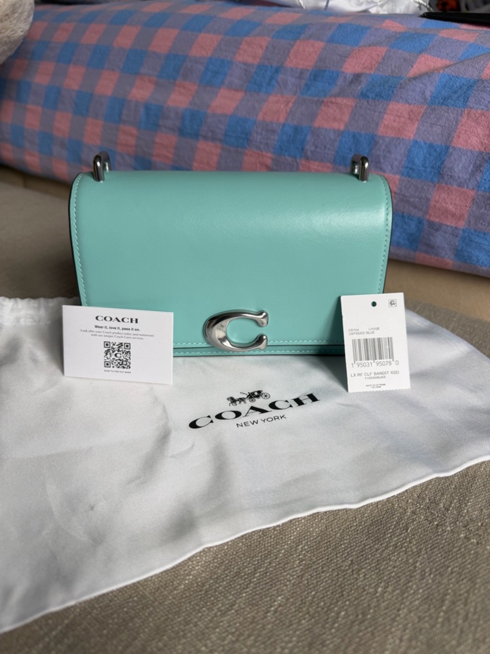 Coach Bandit Crossbody in Faded Blue/Silver